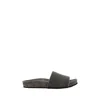 Brunello Cucinelli Textured Strap Slip-on Sandals With Cushioned Footbed
