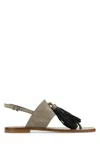 Brunello Cucinelli Chic Tassel Detail Flat Sandals