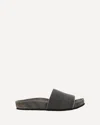 Brunello Cucinelli Textured Strap Slip-on Sandals With Cushioned Footbed