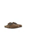 Brunello Cucinelli Suede Slipper In Brown