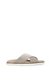 Brunello Cucinelli Beige Suede Leather Slippers In Beige