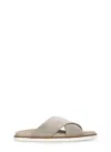 Brunello Cucinelli Beige Suede Leather Slippers In Beige