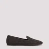 Brunello Cucinelli Woven Slip-on Brown Shoes With Elegant Detailing In Black