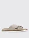 Brunello Cucinelli Beige Suede Leather Slippers In Beige