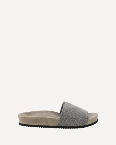 Brunello Cucinelli Sandals In Gray