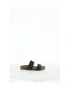 Brunello Cucinelli Grey Sandals With Monile Decoration And Round Open Toe In Grey