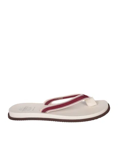 Brunello Cucinelli Flip Flops In Red