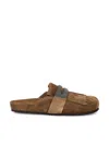 Brunello Cucinelli Suede Slippers In Brown