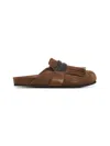 Brunello Cucinelli Suede Slipper In Sesamo
