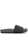 Brunello Cucinelli Precious Suede Slides In Cg546