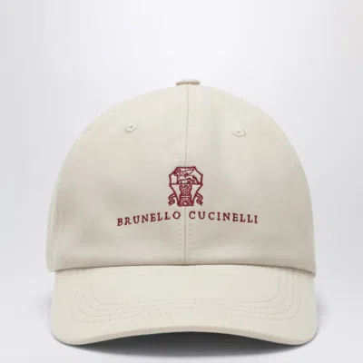Brunello Cucinelli Sand-colored Baseball Cap In Cotton In Neutral