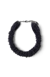 Brunello Cucinelli Sandstone And Silver Choker In Blue