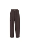 Brunello Cucinelli Tropical Luxury Wool Sartorial Baggy Trousers In Brown
