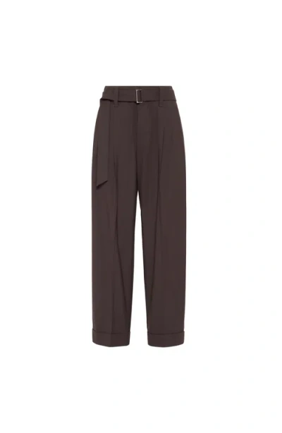 Brunello Cucinelli Sartorial Baggy Trousers In Brown