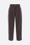Brunello Cucinelli Baggy Tailored Wool Trousers In Brown