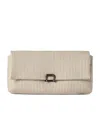 Brunello Cucinelli Sartorial Clutch Bag In Techno Raffia In Blue