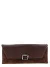 Brunello Cucinelli Sartorial Clutch Bordeaux In Brown