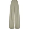 Brunello Cucinelli Techno Poplin Loose Tailored Trousers In Green