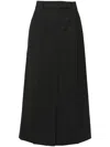 Brunello Cucinelli Women Sartorial Long Skirt In Virgin Wool Canvas In Grey