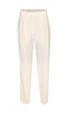Brunello Cucinelli Pleated Canvas Twill Tailored Pants In Neutral