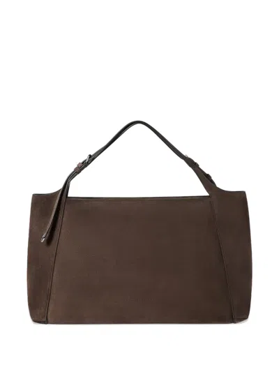 Brunello Cucinelli Sartorial Shoppper Bag In Suede In Brown