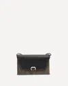 Brunello Cucinelli Suede And Leather Sartorial Cross-body Bag In Black
