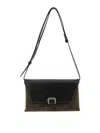 Brunello Cucinelli Suede And Leather Sartorial Cross-body Bag In Brown