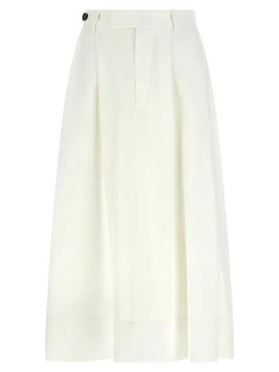 Brunello Cucinelli Mid-rise Midi Skirt In White