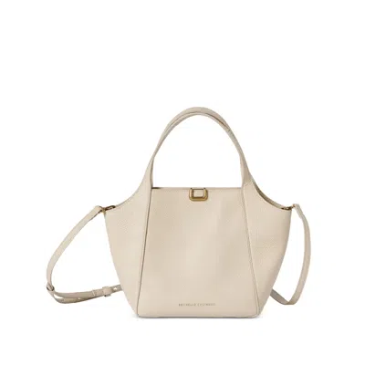 Brunello Cucinelli Sartorial Small Bucket Bag In Soft Grained Leather In Neutral