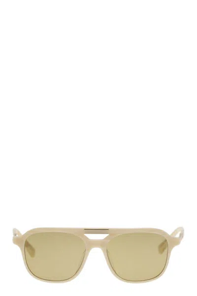 Brunello Cucinelli Sartorial Sunset Acetate Sunglasses In Beige