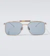 Brunello Cucinelli Sartorial Sunset Square Sunglasses In Gold