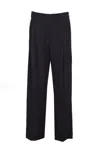 Brunello Cucinelli Sartorial Track Trousers In Fluid Twill Wool Crepe In Black