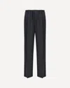 Brunello Cucinelli Sartorial Track Trousers In Virgin Wool Crêpe Fluid Twill In Black