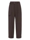 Brunello Cucinelli Tropical Luxury Wool Sartorial Baggy Trousers