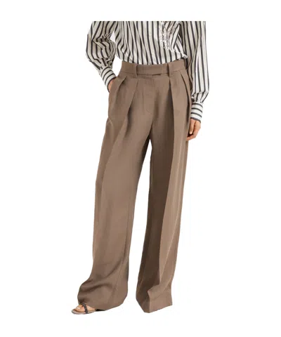 Brunello Cucinelli Sartorial Trousers In Brown
