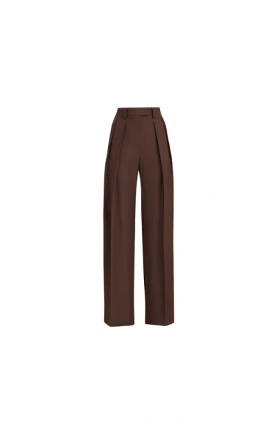 Brunello Cucinelli Sartorial Wide Trousers In Brown
