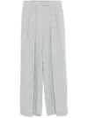 Brunello Cucinelli Sartorial Wide Trousers In Sparkling Linen Canvas In Gray