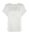 Brunello Cucinelli Satin Blouse In White