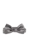 Brunello Cucinelli Satin Bow Tie In Gray
