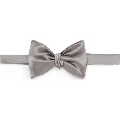 Brunello Cucinelli Satin Bowtie In Gray