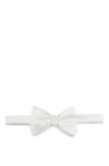 Brunello Cucinelli Satin Bowtie In Off-white