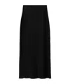 Brunello Cucinelli Black Wool Skirt In Black