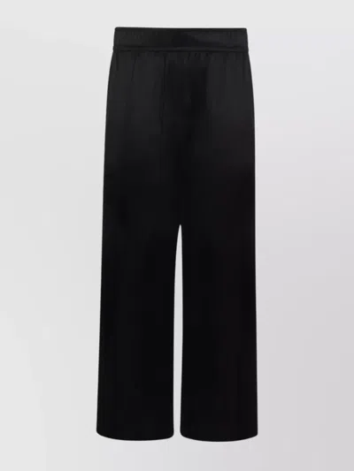 Brunello Cucinelli Satin Elastic Waistband Trousers With Back Pockets