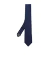 Brunello Cucinelli Satin-finish Pointed-tip Tie In Blue