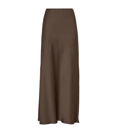 BRUNELLO CUCINELLI SATIN MAXI SKIRT
