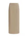Brunello Cucinelli Women Satin Midi Skirt In White