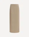 Brunello Cucinelli Women Satin Midi Skirt In Brown