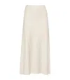 Brunello Cucinelli Women Satin Cady Fluid Pencil Skirt In White