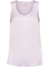 Brunello Cucinelli Silk Satin Reversible Tanktop In Purple