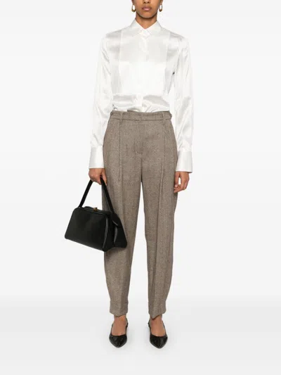 Brunello Cucinelli Satin Shirt In Neutrals